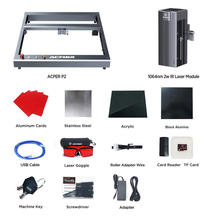 Acmer P2 IR 2W Faserlaser Laser 3ddruckboss